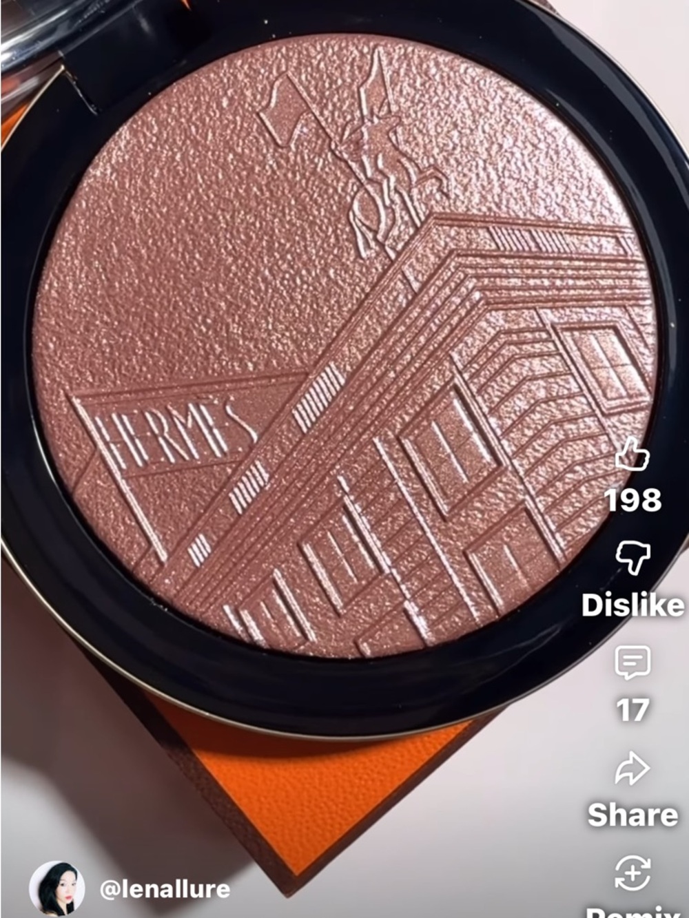 🌸NIB HERMES 24 Fauboug Face &Eye 02 Or Rose Illuminating Powder VERY RARE